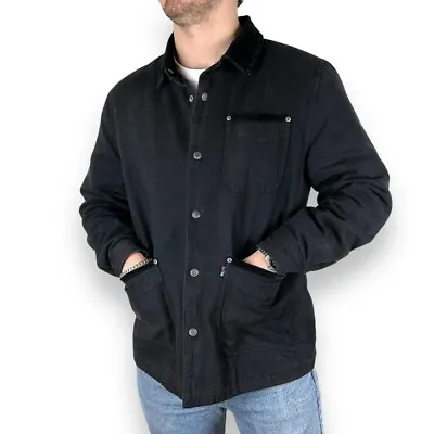 Vintage Merc London Chore Workwear Jacket Black XL (CB346) • £45