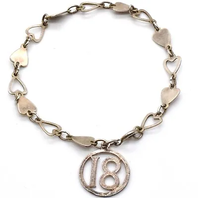Silver Ladies Girls 18th Birthday Charm Bracelet Birthday Gift • £29.95