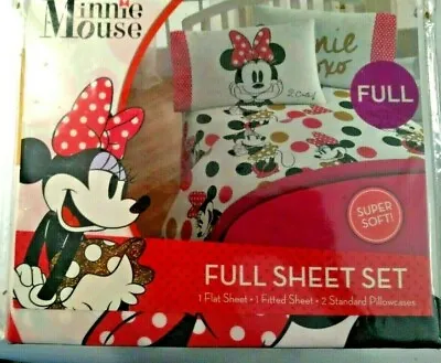 Disney Minnie Mouse Full Sheet Set Polka Dot  • $47.99