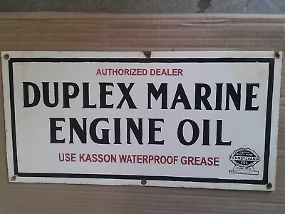 Porcelain Duplex Marine Enamel Sign 36x14 Inches • $245.80