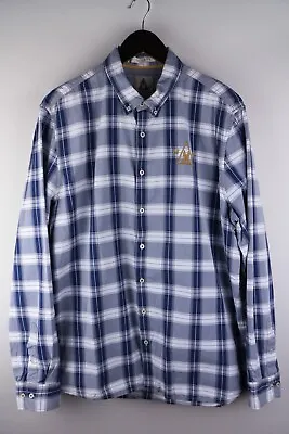 Gaastra Men Casual Shirt Blue Check Cotton Size 2XL • $34.04