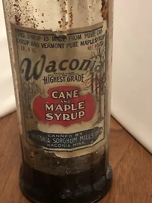 Waconia Sorghum Mills Bottle Syrup Antique Minnesota Cane Maple Paper Label • $99.99