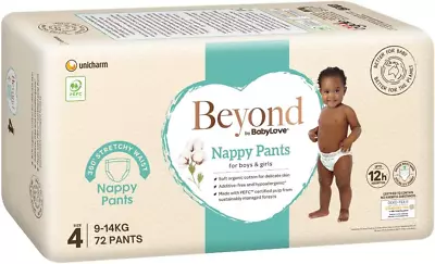 Beyond By Babylove Nappy Pants Size 4 (9-14Kg) | 72 Pieces ( 2 X 36 Pack) • $68.10