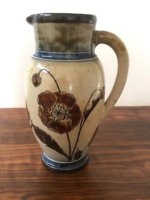 Signed  1883 Martin Brothers Floral Good Sized Jug In Vgc • £945