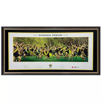 $795 • Buy Richmond Tigers Back2back Signed Framed Jamie Cooper Lithograph Cotchin Hardwick