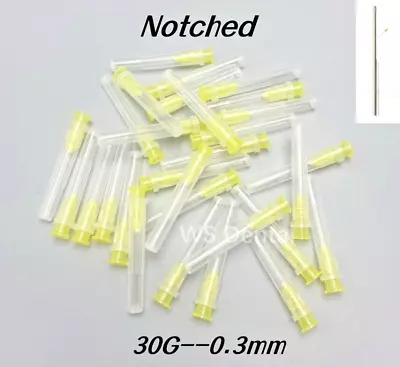 Dental Endodontic Luer Lock Notched Irrigation Needle Tips 30GA 0.3MM 100pcs • $10.33