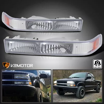 Fits 1998-2004 Chevy S10 Blazer Clear Bumper Lights Parking Signal Lamps 98-04 • $29.38