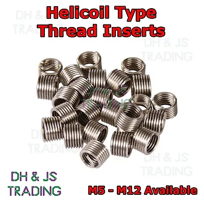 £3.99 • Buy Helicoil Type Thread Inserts - M5 M6 M8 M10 M12 Thread Repair Tap & Die Insert