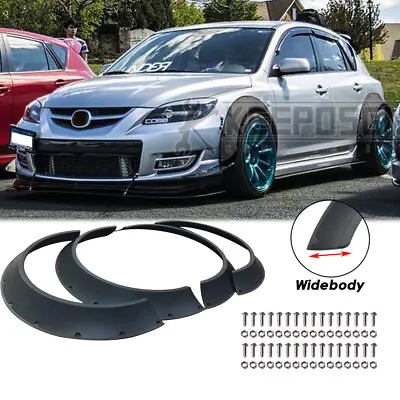 Wheel Fender Flares Clinched Widebody Parts For Mazda Mazdaspeed 3 6 CX-3 CX-5 • $94.15