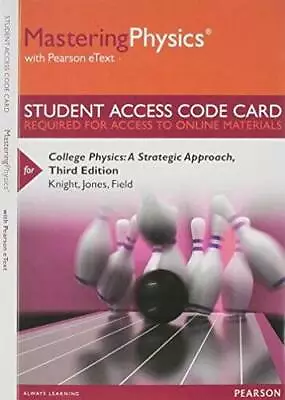 MasteringPhysics With Pearson EText -- Standalone Access Card -- For - VERY GOOD • $16.59
