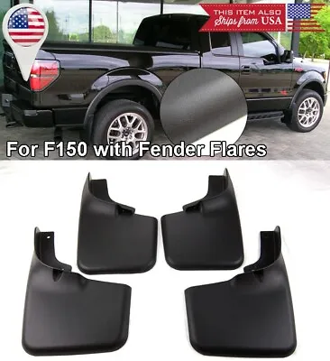 Front Rear Set Splash Mud Guards Flaps For 04-14 Ford F-150 W/ OEM Fender Flares • $49.99