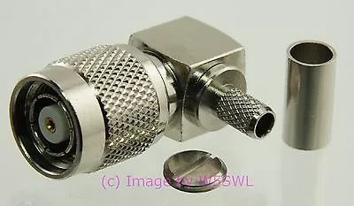 TNC Reverse Polarity Male Coax Connector 90 Deg Crimp RG-58 LMR195 By W5SWL • $5.64