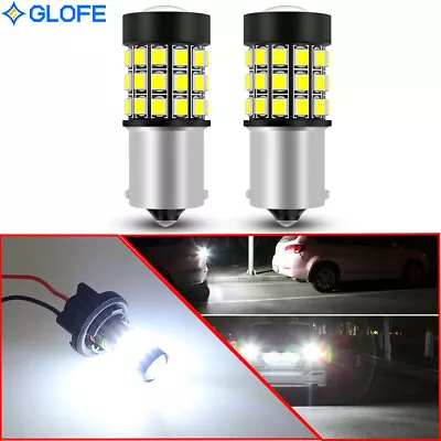 2Pcs GLOFE 1156 7506 Strobe Flashing LED Reverse Backup Light Bulbs White 6000K • $14.85