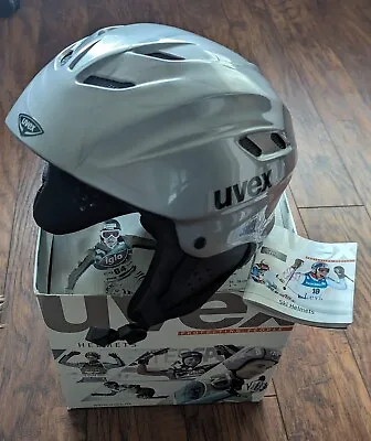 NEW Uvex X Ride Junior Kids IAS Helmet Silver Skiing Snowboarding Snow Sports • $65.95