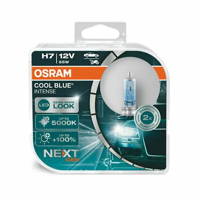 OSRAM Cool Blue Intense Next Gen H7 Headlight Bulbs (Twin) 64210CBN-HCB 5000K • $16.99