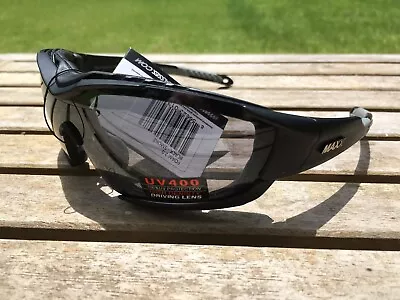 Maxx HD Motorcycle Sunglasses Black Smoke Lens Foam 2.0 Padding ATV B2 • $19.75