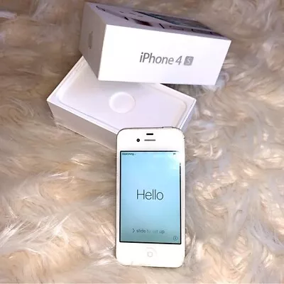 Apple IPhone 4S 16GB White MD866LL/A Smart Phone With Box Locked • $89.10