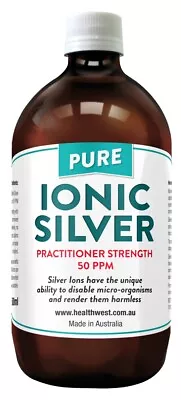 Colloidal/Ionic Silver 50PPM Practitioner Strength    Anti-Microbial   • $65