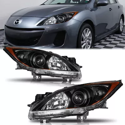 Pair Headlights Front Lamps Clear Lens For 2010-2013 Mazda 3 • $106.88