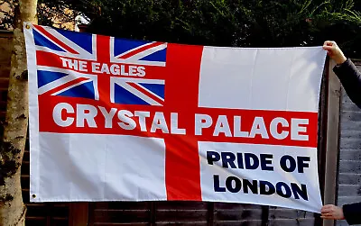 £11.99 • Buy Crystal Palace CPFC Flag 5ft By 3ft - Shirt Scarf Badge Poster Stickers