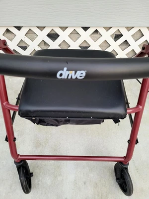 $35 • Buy Drive Medical Aluminum Rollator Rolling Walker With Fold Up 