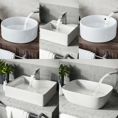 £35.50 • Buy Bathroom Vanity Ceramic Bathroom Basin Sink Hand Wash Counter Top /Wall Mount UK
