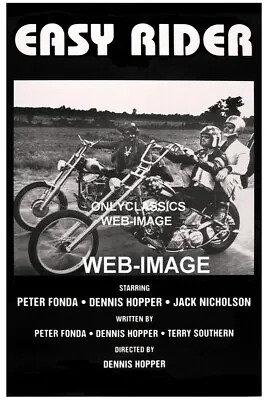 1969  Easy Rider  Motorcycle 12x18 Poster Harley Davidson Chopper Fonda Hopper • $16.96