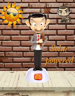 Solar Powered Mr Bean & Teddy Dancing Figure Bobblehead Car Window Desk Ornament • £6.99