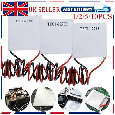 £7.75 • Buy 1-10*TEC1-12705/12706/12715 Heatsink Thermoelectric Cooling Peltier Plate Module