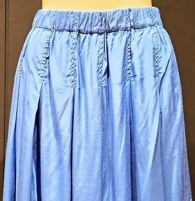 GORMAN Midi Blue Flare Skirt Size 10 Preloved • $40