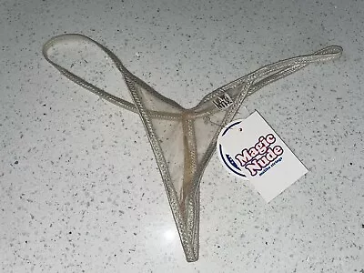 Malibustrings Sheer Mini Micro Magic Nude Thong Knickers Extremely Sheer! C Pics • £35