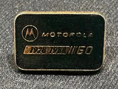 Vintage Motorola Telecommunications Co. 60 Year Hat Lapel Pin - USA - 1928-1988 • $12.49