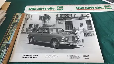 1960s ? VANDEN PLAS PRINCESS 1100  SALOON  Original  Factory  Press  Photo  ! • $19.95