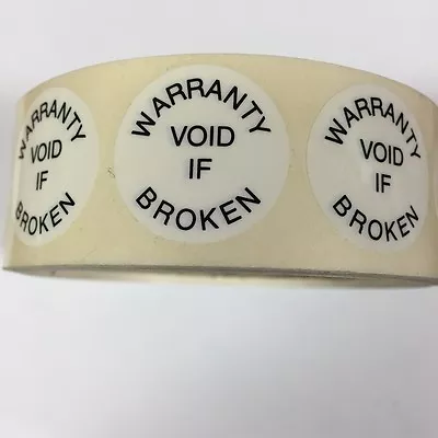 Tamper Evident Warranty Void If Broken Seals /  Labels (Stickers) 25mm Diameter • £11.50