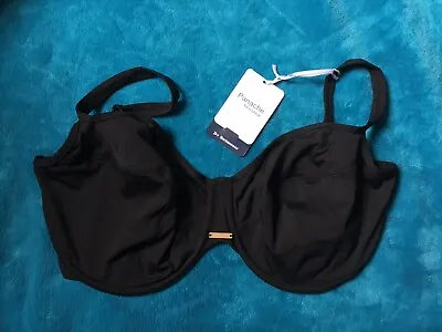 Panache Black Underwired Holly Balconnet Bikini - Size 28J • £10