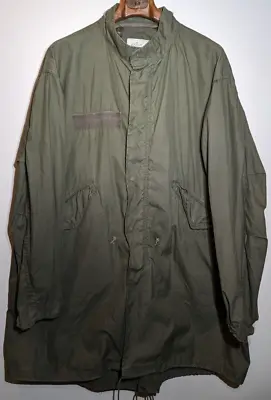 Vintage US Army M65 Extreme Cold Weather Fishtail Parka Jacket Shell Size Large • $209.99