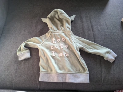 Star Wars Yoda Baby Gap Too Cute I Am Hoody 12-18 Months • £3