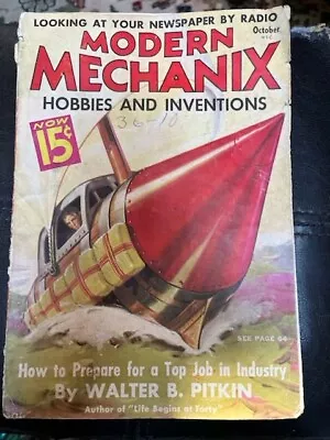 Modern Mechanix Inventions October 1936 Vg • $11.99