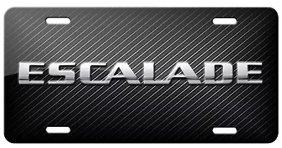 ESCALADE Inspired Art On Glossy Black Aluminum License Plate Tag New • $19.67