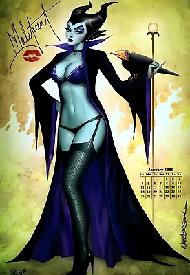 Nathan Szerdy SIGNED Disney Princess Comic Art Print Maleficent Sleeping Beauty • $25.99