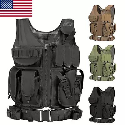 Tactical Vests Military Vests Multi-Pocket Organizer Vests Gun And Ammo Storage • $34.99