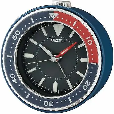 $88.95 • Buy NEW Seiko Blake Round Alarm Clock, Blue, 10cm