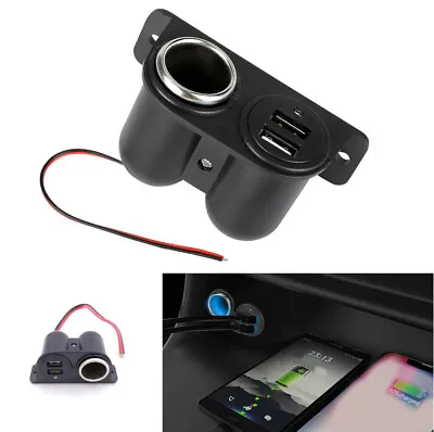 Car Cigarette Lighter Plug 3.1A Auxiliary Dual USB Power Outlet Socket Adapter • $10.34