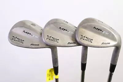 Mizuno MP T-10 White Satin 52* 56* 60* Wedge Set RH Steel Shaft Stiff Flex • $145.34