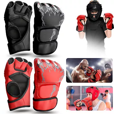 MMA Boxing Glove Grappling Punching Bag Training Kickboxing Fight Sparring Glove • $11.98