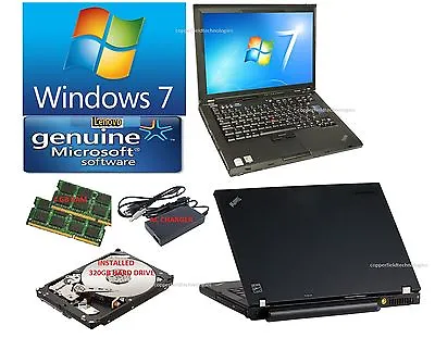 Ibm Laptop Lenovo T61 Windows 7 Laptop Wifi 240gb Hdd Cdrw Dvd Notebook Pc • $299.99