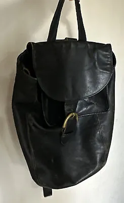 Vtg Coach  Soho Black Smooth Leather Backpack Bag #4134 • $35