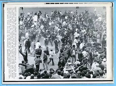 Vintage 8x10 Original AP WirePhoto - Mets Win 1969 World Series Fans Go Wild • $64.99