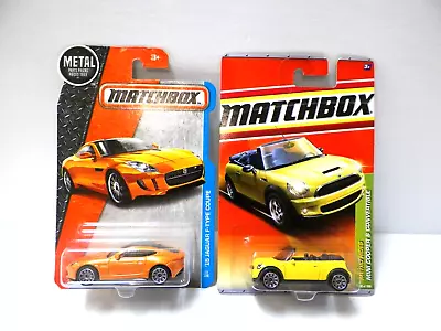 Matchbox- '15 Jaguar F-Type Coupe/ Mini Cooper S Convertible Lot Of 2 • $13.99