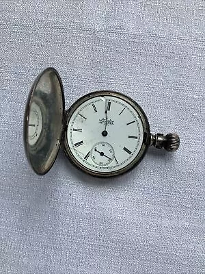 Vintage Elgin Parts Etching Bird Flowers Pocket Watch 138760 • $65.99